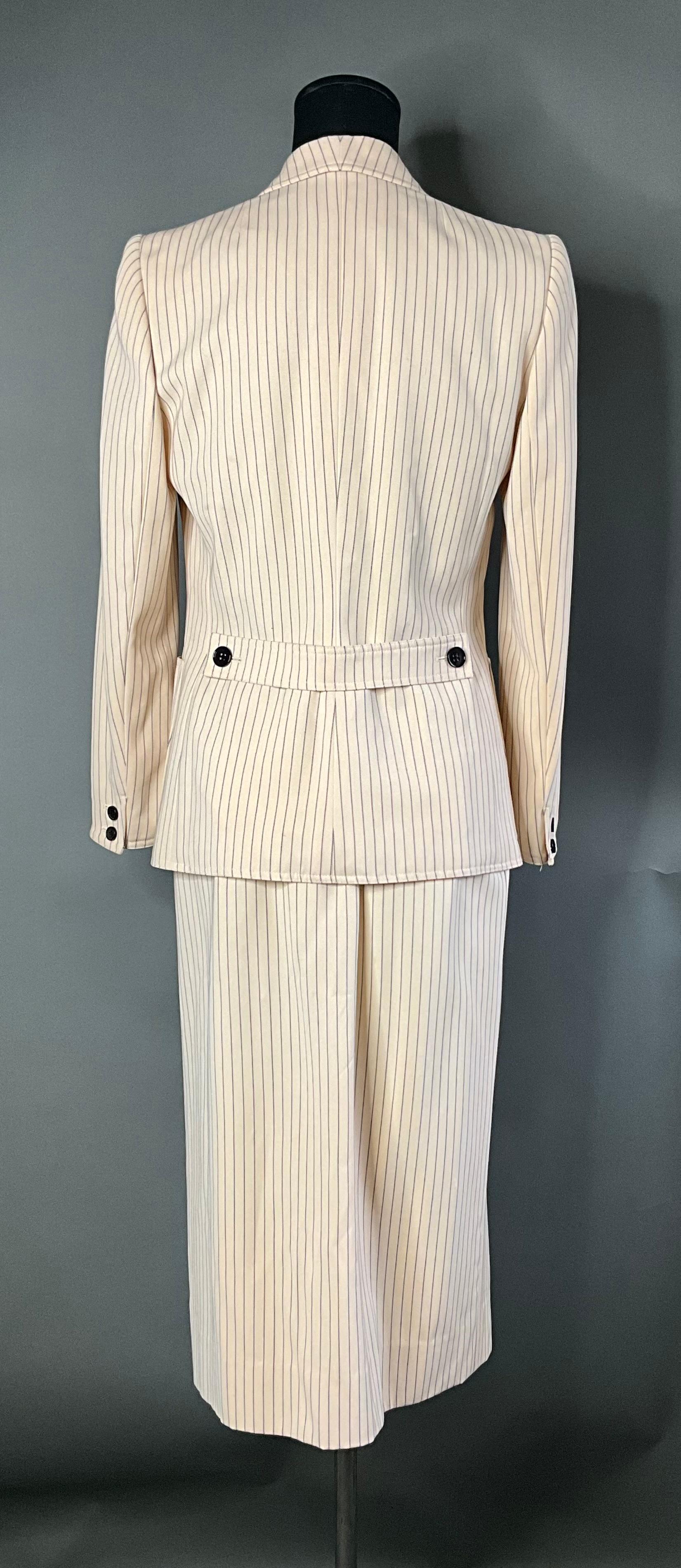 Women's or Men's Vintage Givenchy Pinstripe Blazer Set For Sale