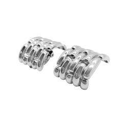 Vintage Givenchy Watch Link Huggie Earrings 1980s