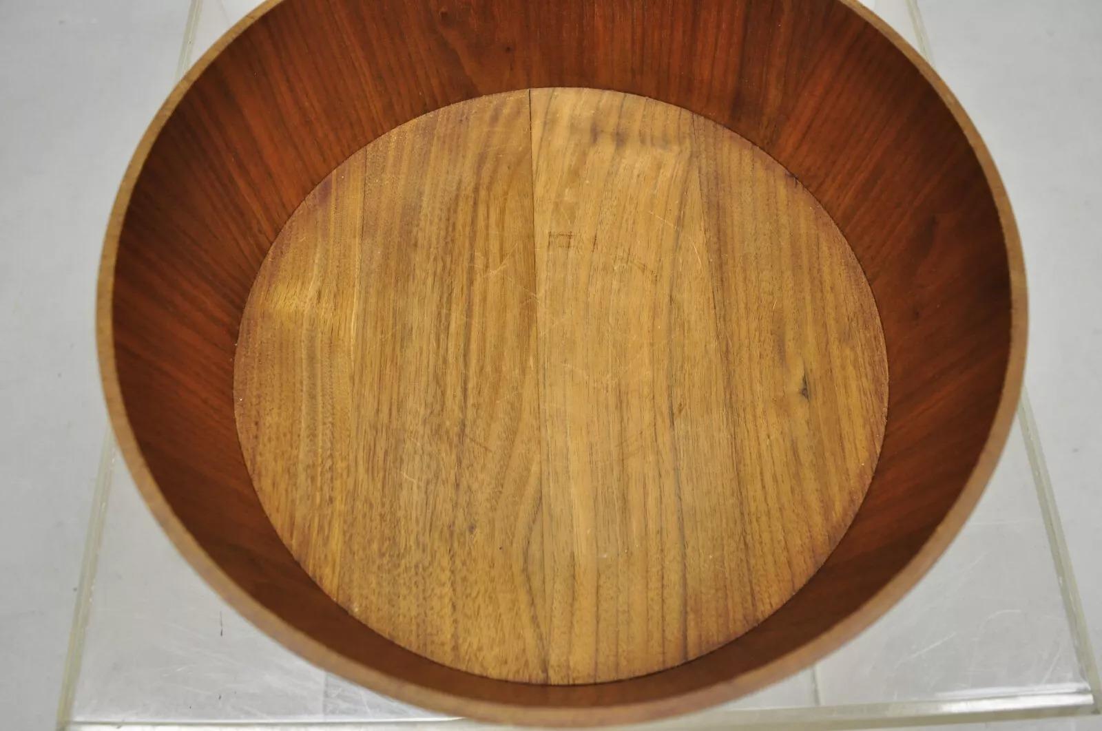 Juego de Ensaladera Vintage Gladmark Mid Century Danish Modern Staved Teak siglo XX en venta