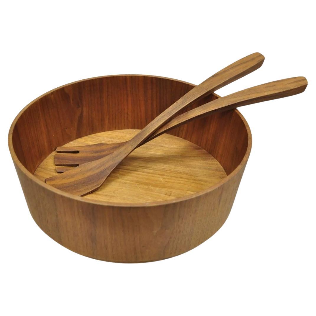 Juego de Ensaladera Vintage Gladmark Mid Century Danish Modern Staved Teak