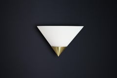 Vintage Glashütte Limburg Wall Sconces, Brass and Opaline Glass, 1980s