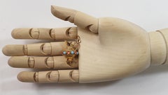 Vintage Glass 18K Yellow Gold Pitcher Fob / Pendant