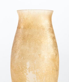 Vase en verre ambré vintage, Europe du Nord, milieu du 20e siècle