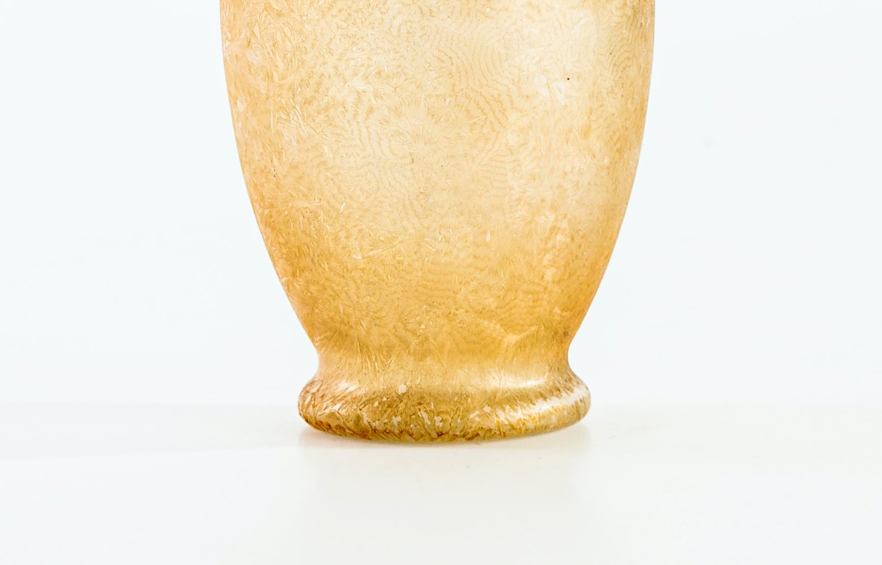 Vintage Glass Amber Vase, Northern Europe, Mid-20th Century For Sale 2