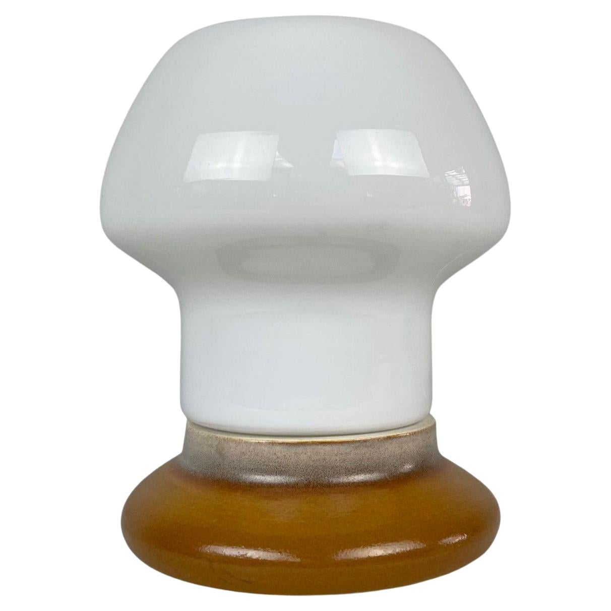 Lampada da tavolo vintage in vetro e ceramica di Ivan Jakeš, anni '60