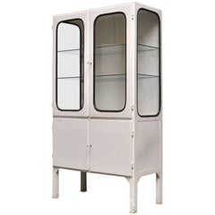 Vintage Glass and Iron Medicine Cabinet, 1970s
