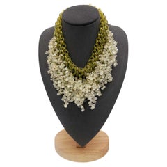 Vintage Glass and Lucite Handmade Necklace, 1930s