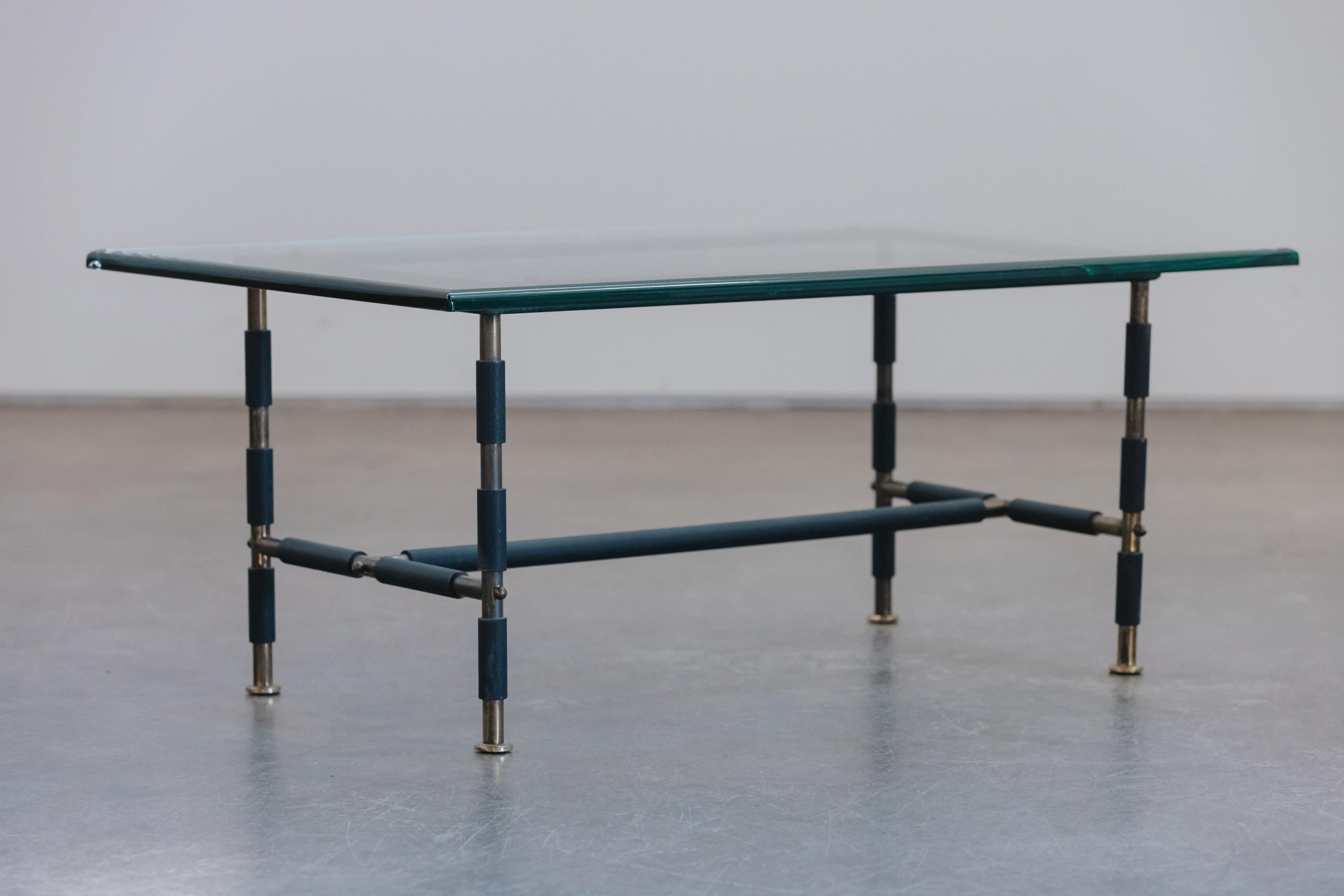 Couchtisch aus Glas und Metall von Fontana Arte, Italien, 1970 im Angebot 3