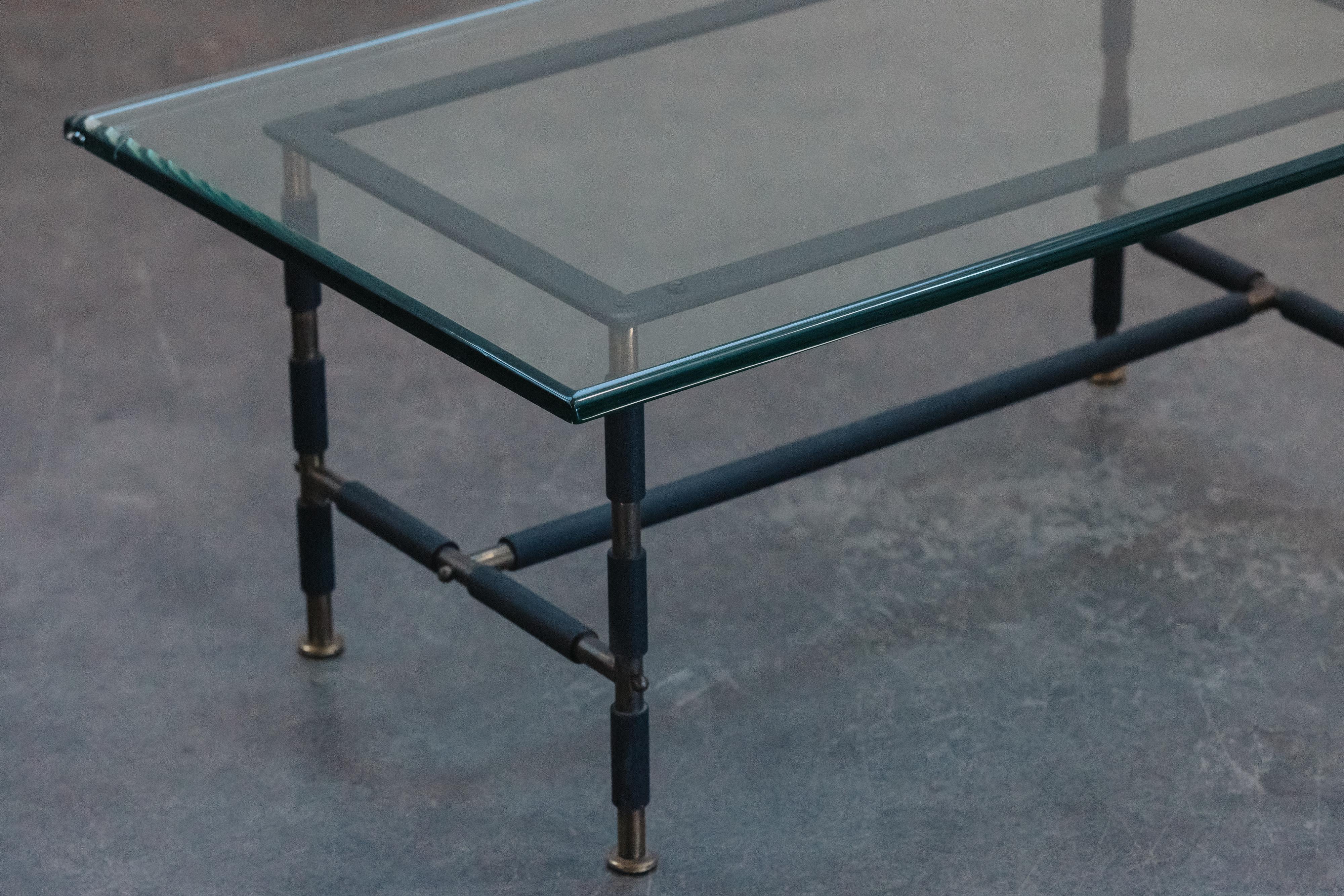 Couchtisch aus Glas und Metall von Fontana Arte, Italien, 1970 im Angebot 4