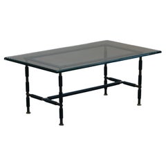 Vintage Glass And Metal Coffee Table By Fontana Arte, Italy 1970