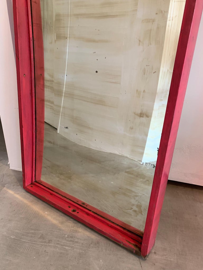 Vintage Glass and Wood Carnival Mirrors For Sale at 1stDibs