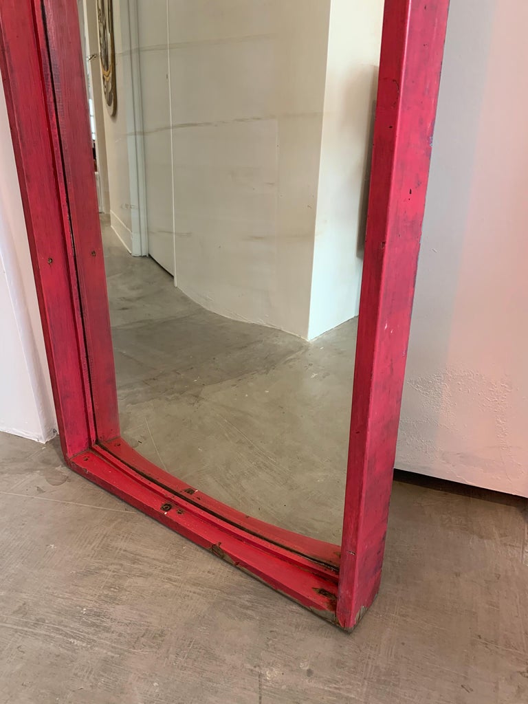 Vintage Glass and Wood Carnival Mirrors For Sale at 1stDibs