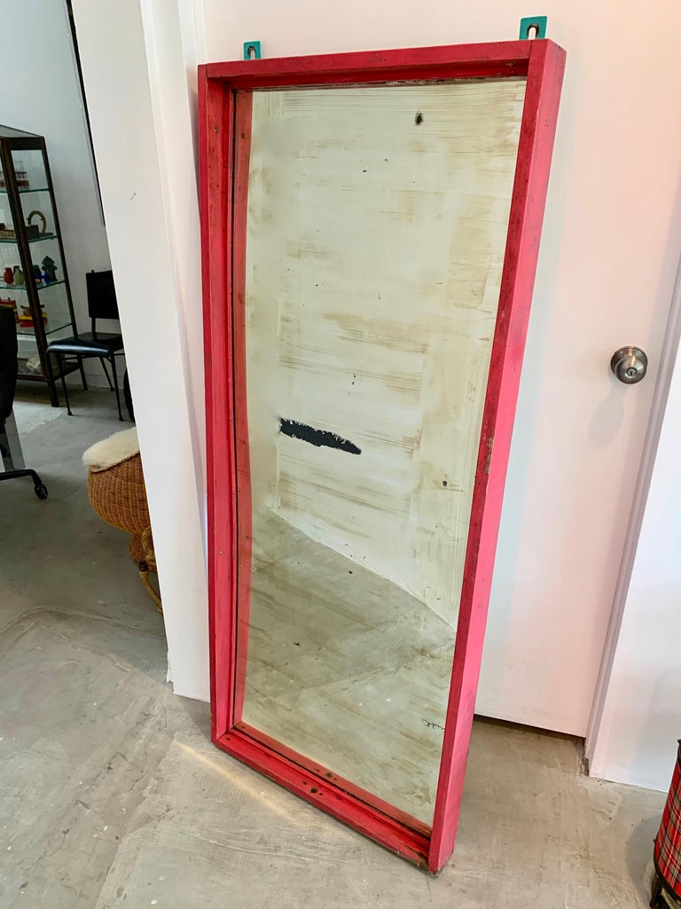 Vintage Glass and Wood Carnival Mirrors For Sale at 1stDibs