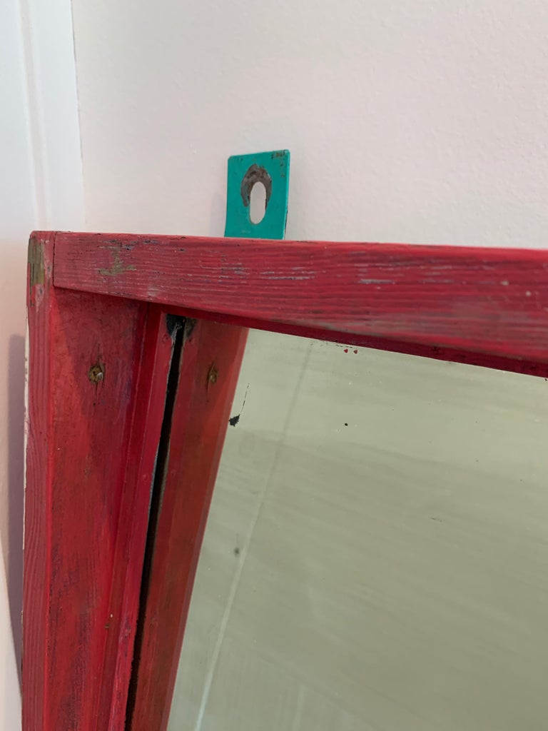 Vintage Glass and Wood Carnival Mirrors For Sale at 1stDibs