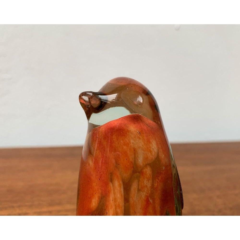 Escultura pingüino animal de vidrio vintage de Mtarfa Glassblowers Maltés en venta