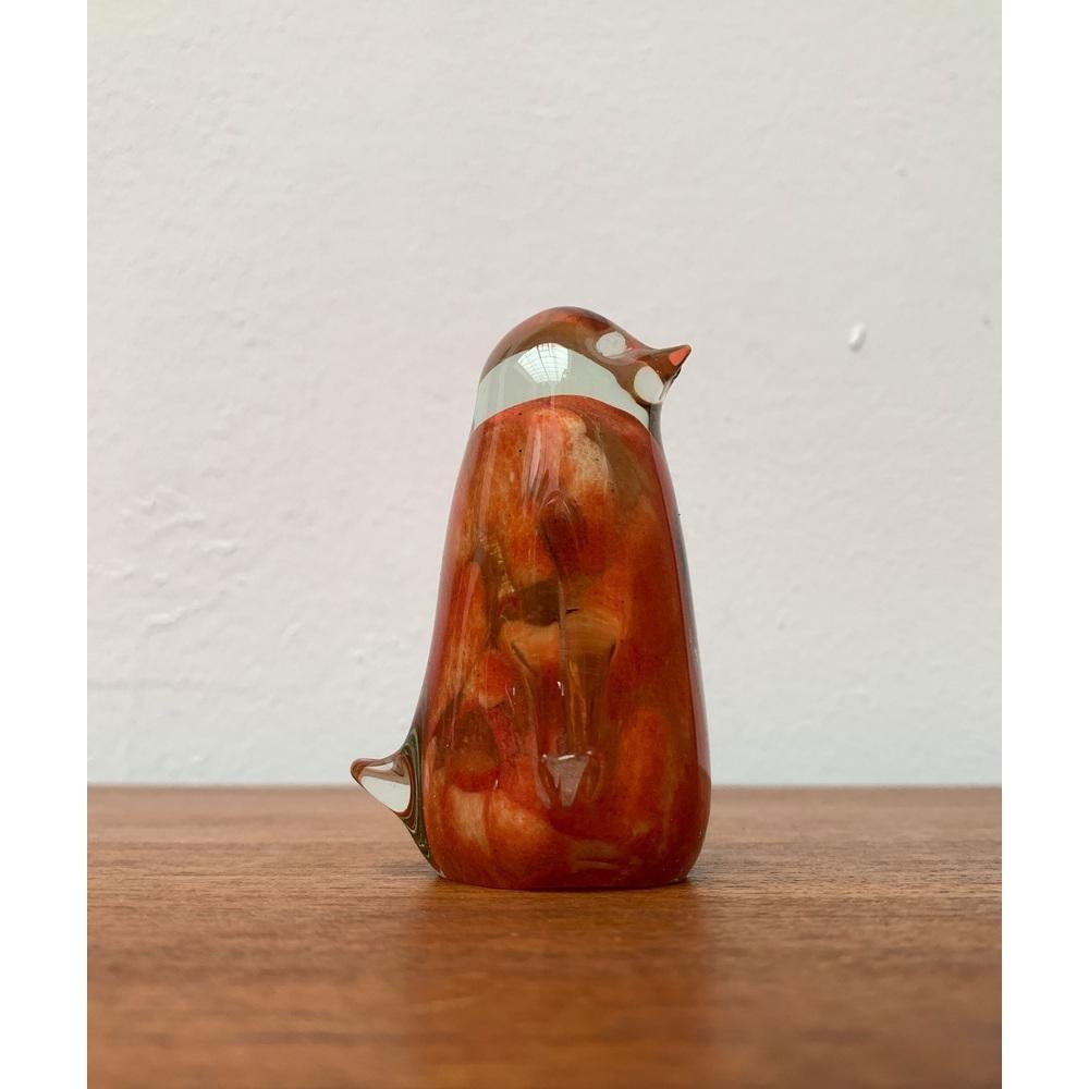 Escultura pingüino animal de vidrio vintage de Mtarfa Glassblowers siglo XX en venta