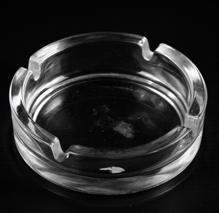 Vintage Glass Ashtray, 1970s In Good Condition For Sale In Roma, IT