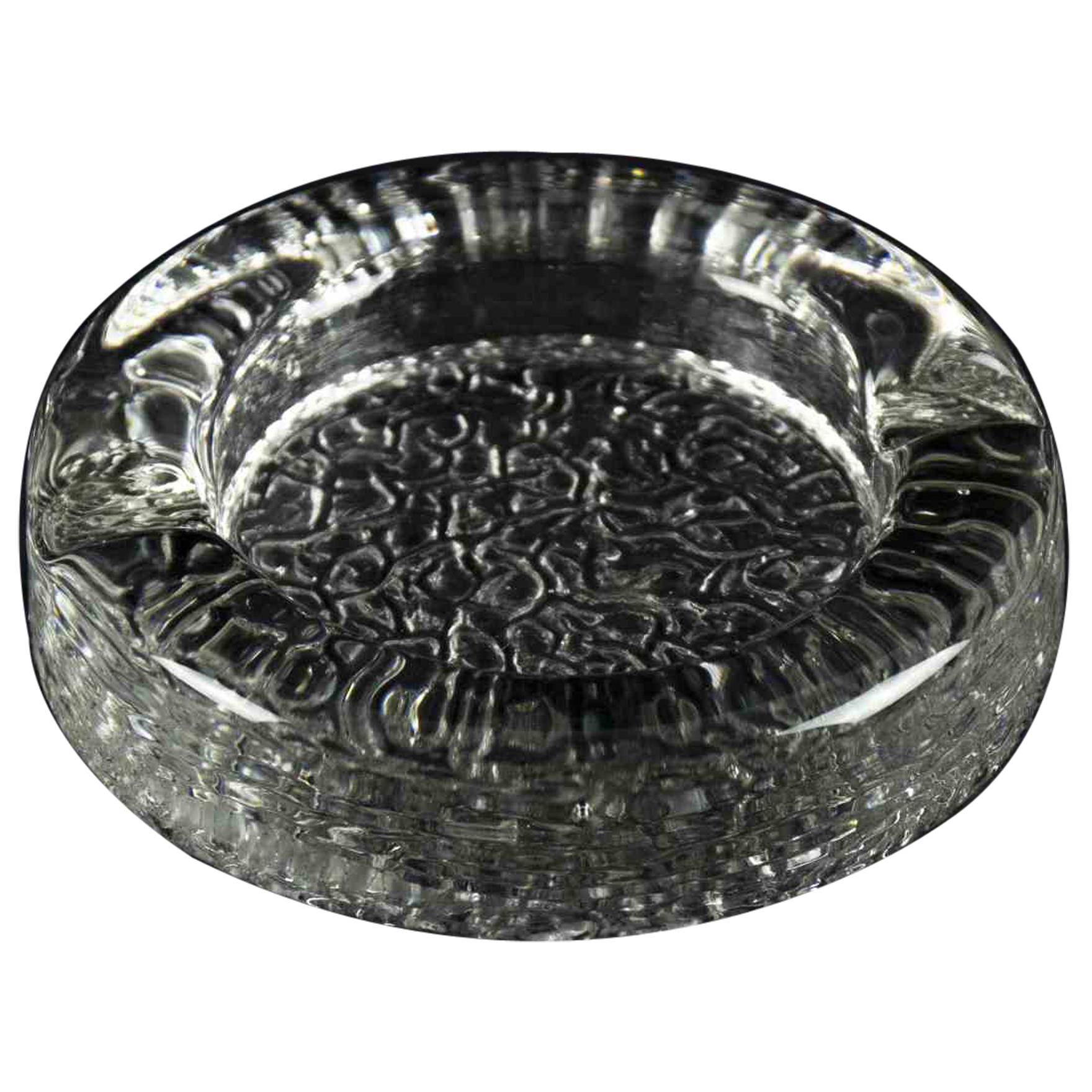 Vintage Glass Ashtray, 1970s For Sale