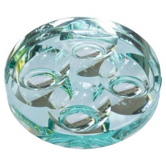 Vintage Glass Ashtray by Fontana Arte, Italy 1970s