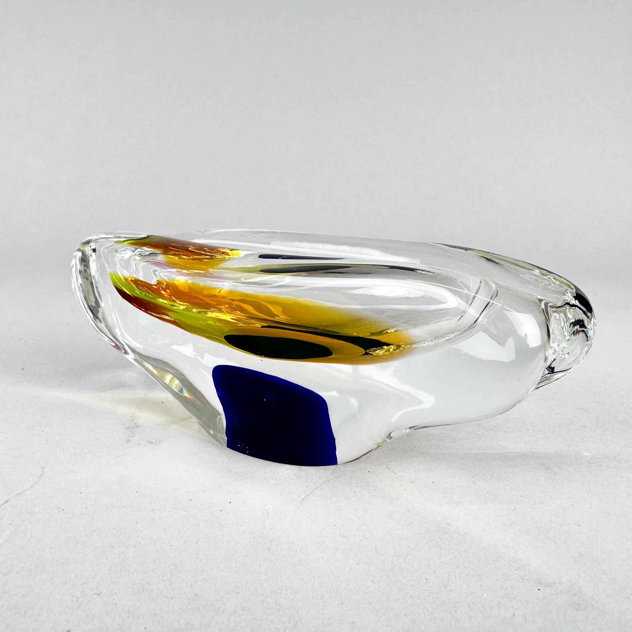 Tchèque Cendrier de Josef Rozinek pour Novy Bor Glassworks, années 1960 en vente