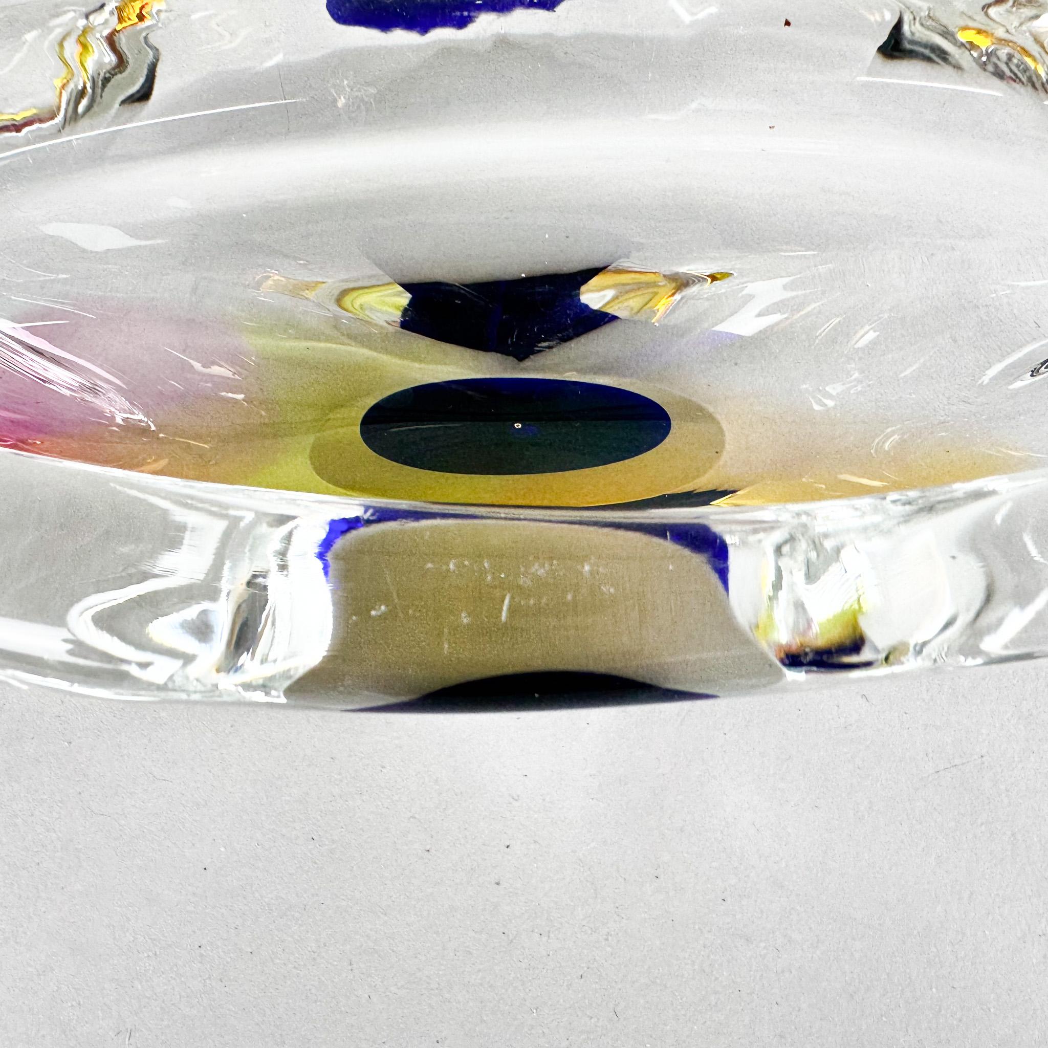 Verre d'art Cendrier de Josef Rozinek pour Novy Bor Glassworks, années 1960 en vente