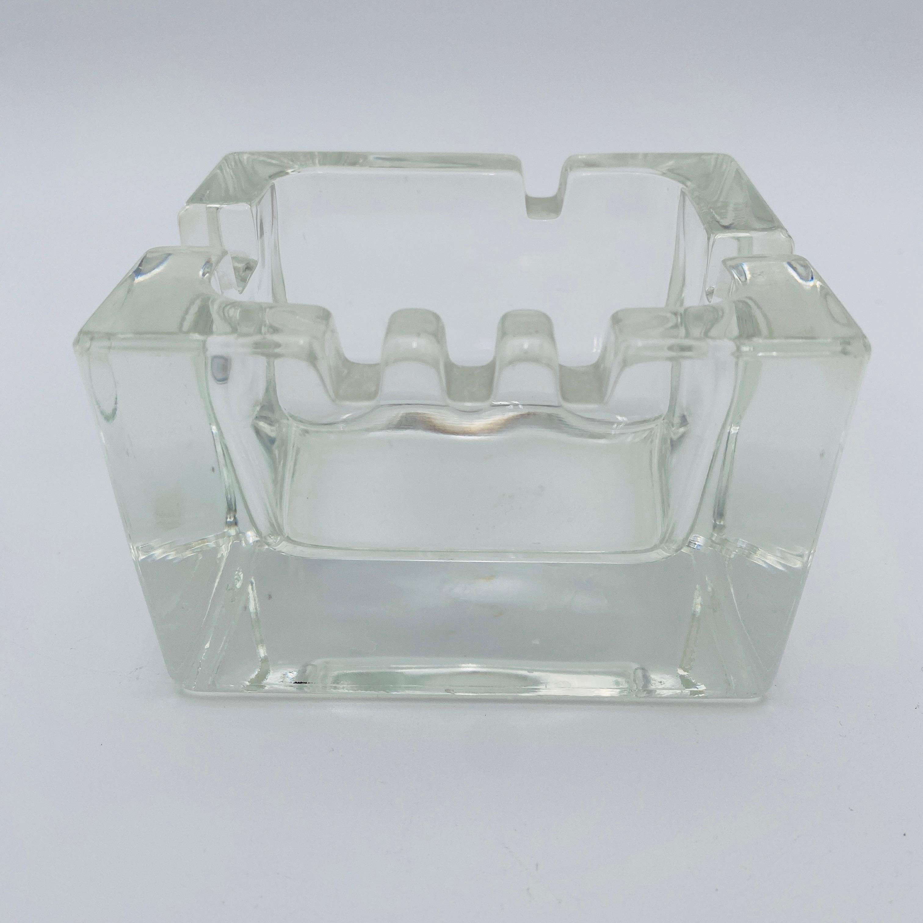Cenicero de cristal vintage de Kaj Franck, Finlandia, años 60 mediados del siglo XX en venta