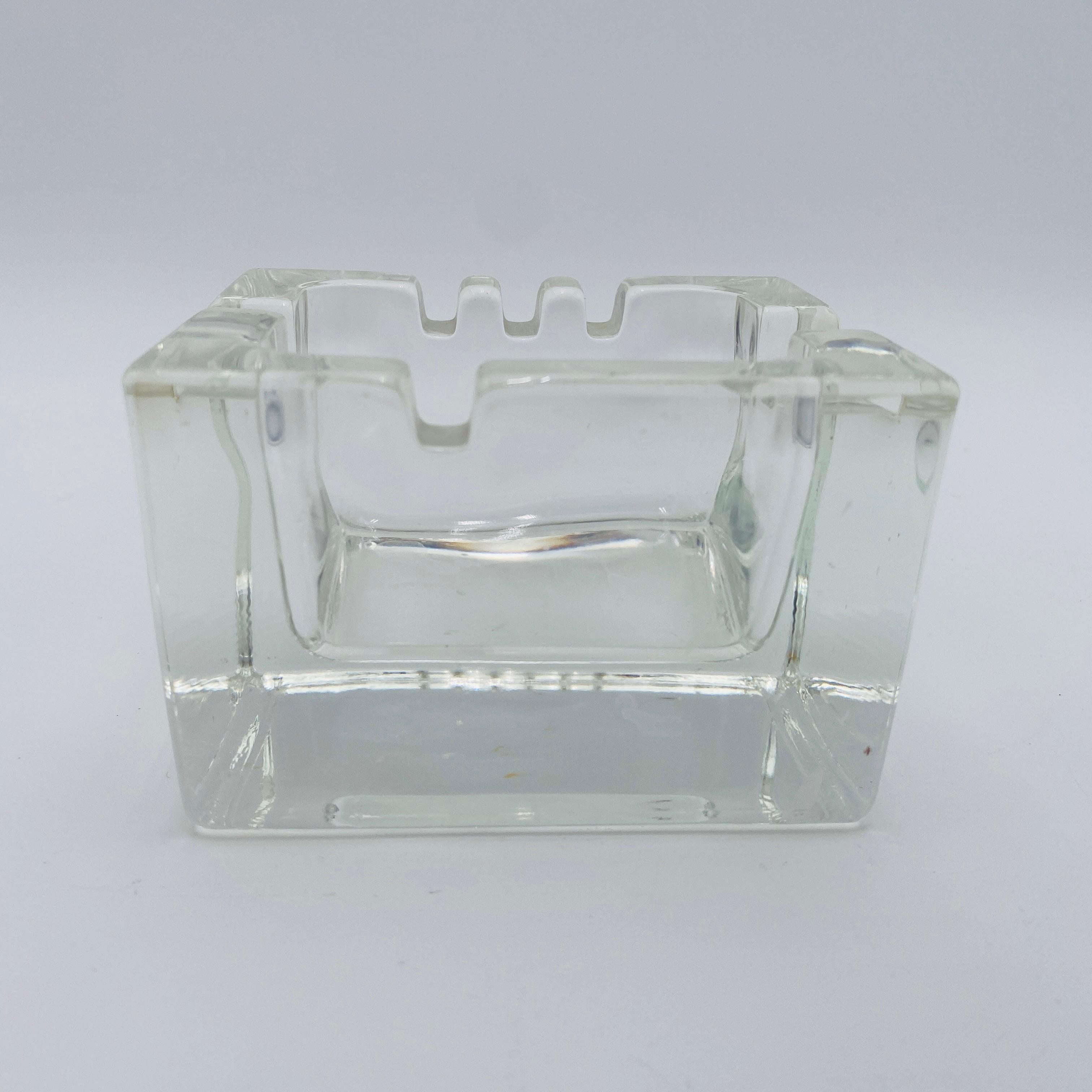 Cenicero de cristal vintage de Kaj Franck, Finlandia, años 60 en venta 1