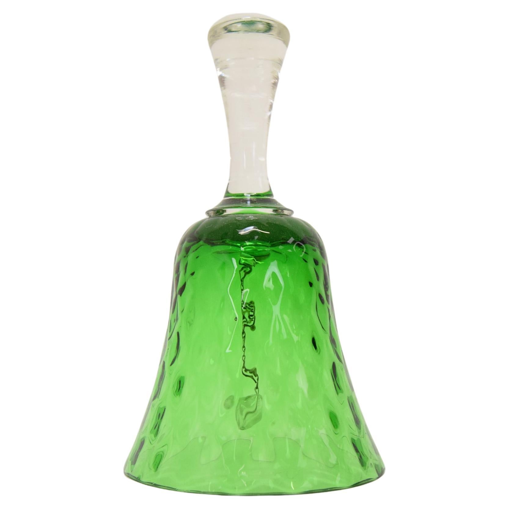 Vintage Glass Bell, Glasswork Novy Bor, 1950's.  For Sale