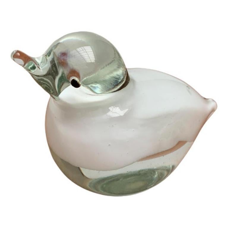 Vintage Glass Bird Sculpture
