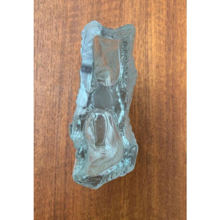 Vintage Glass Block Vase, 1970s For Sale 1