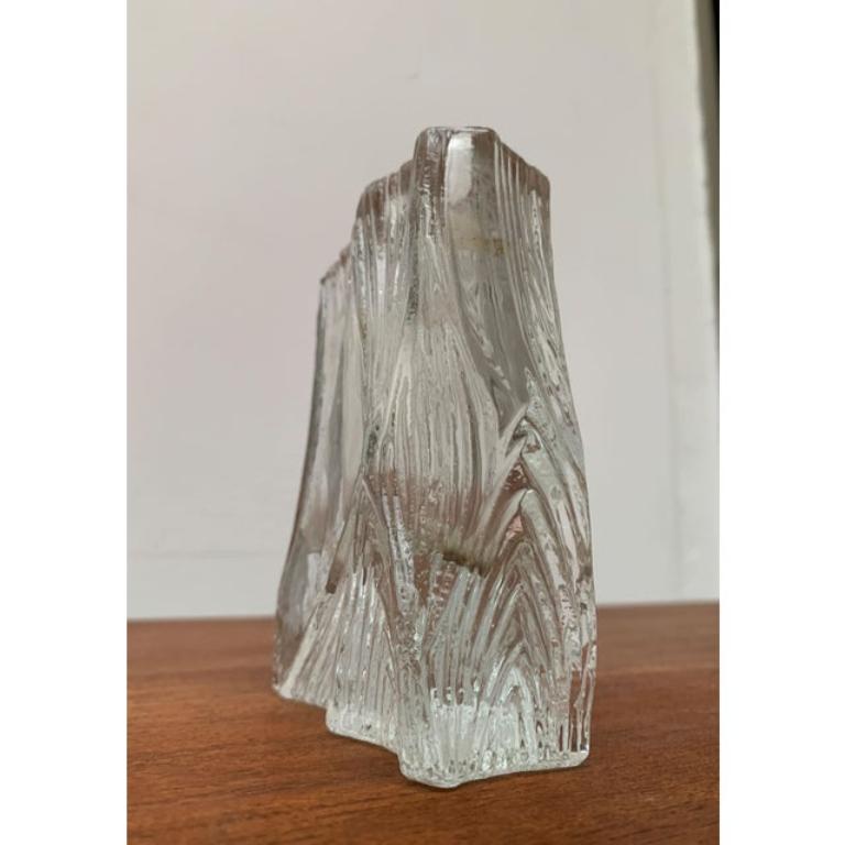 Vintage Glass Block Vase, 1970s For Sale 3