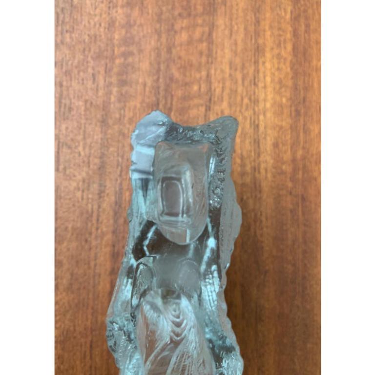 Vintage Glass Block Vase, 1970s For Sale 5