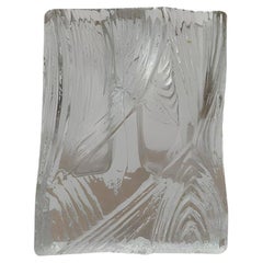 Vintage Glass Block Vase, 1970s