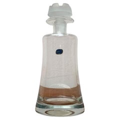 Botella de cristal vintage de Bohemia Crystal, años 70