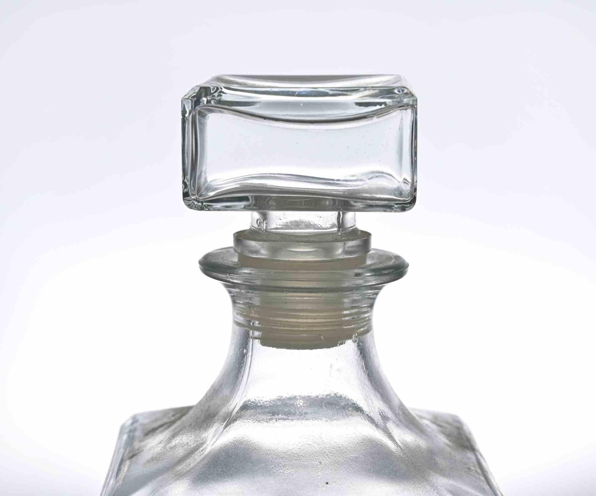 Vintage Glass Bottle, italy, 1970s In Good Condition For Sale In Roma, IT
