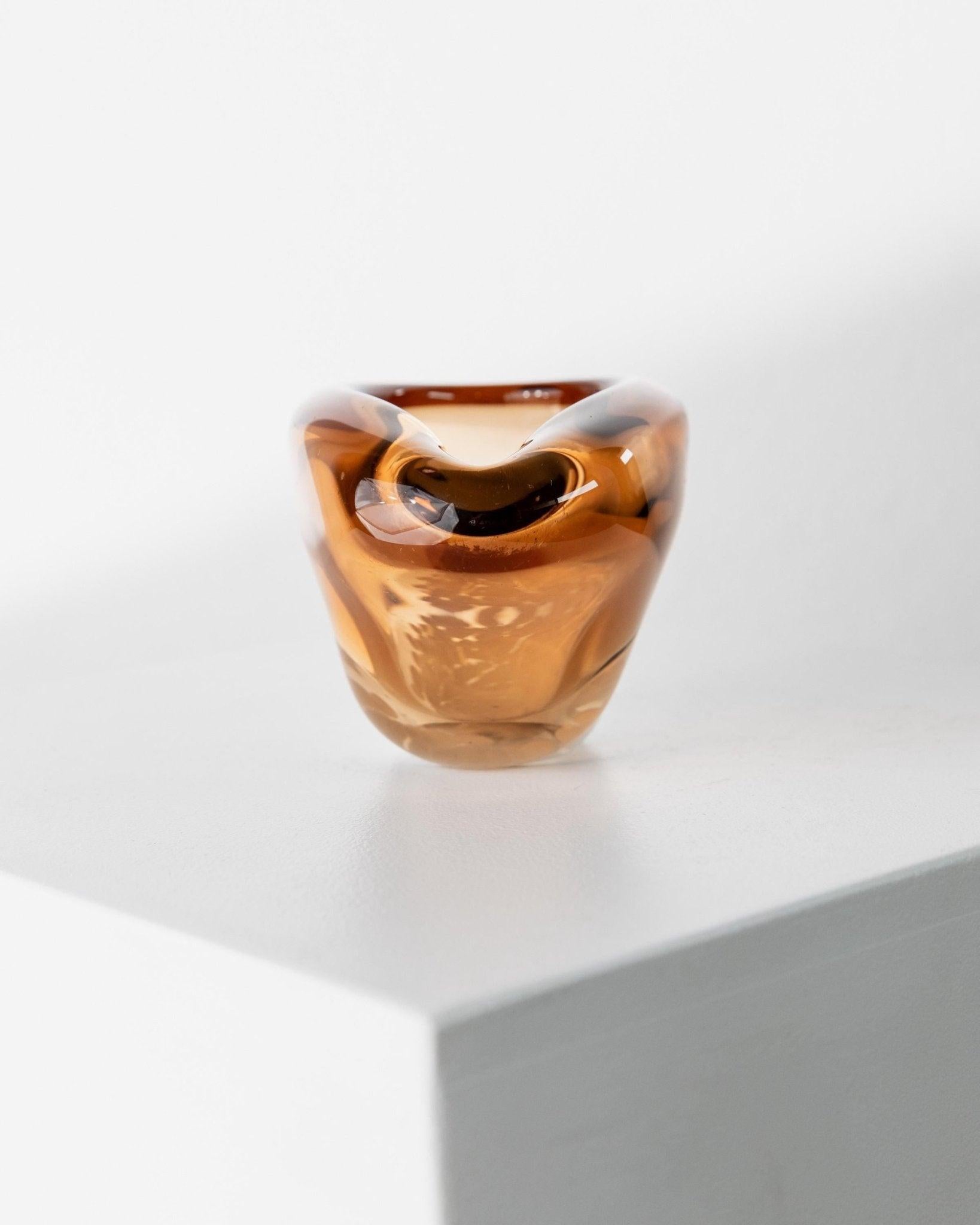 Vintage Glass Bowl Ashtray - Pavel Stejskal for Beranek Skrdlovice Czech Glass In Good Condition For Sale In Montecalvoli, IT