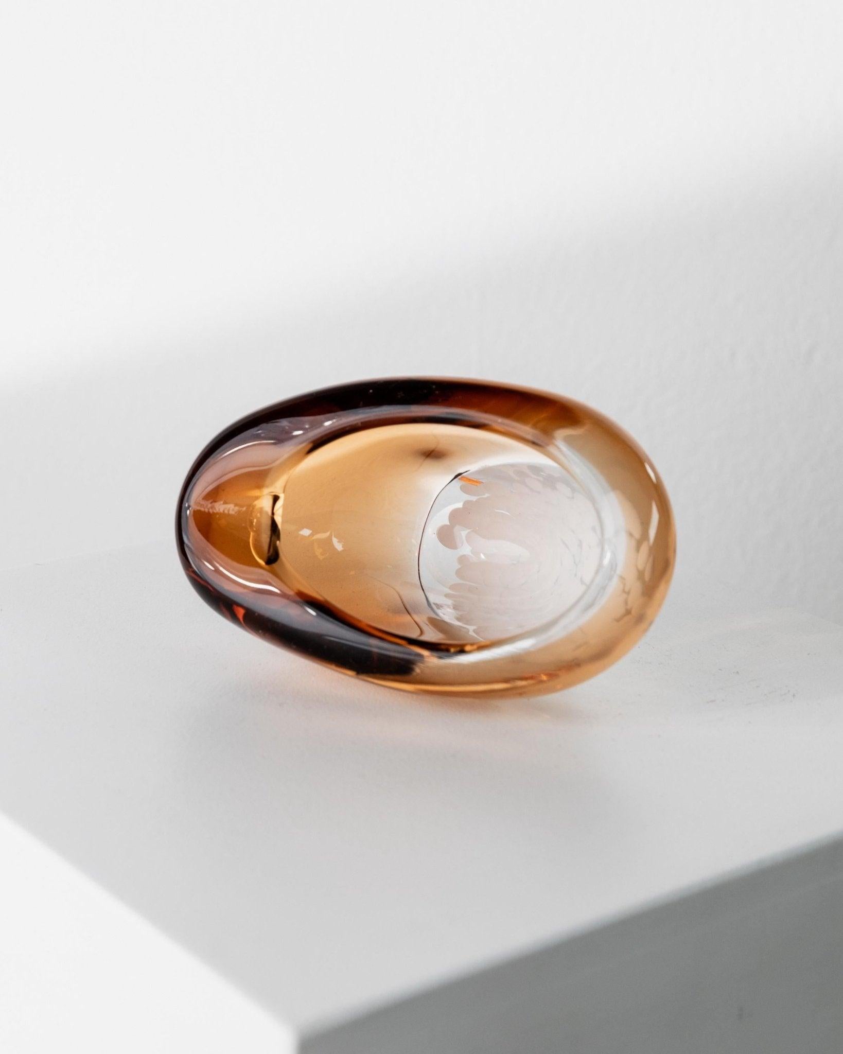 Vintage Glass Bowl Ashtray - Pavel Stejskal for Beranek Skrdlovice Czech Glass For Sale 1