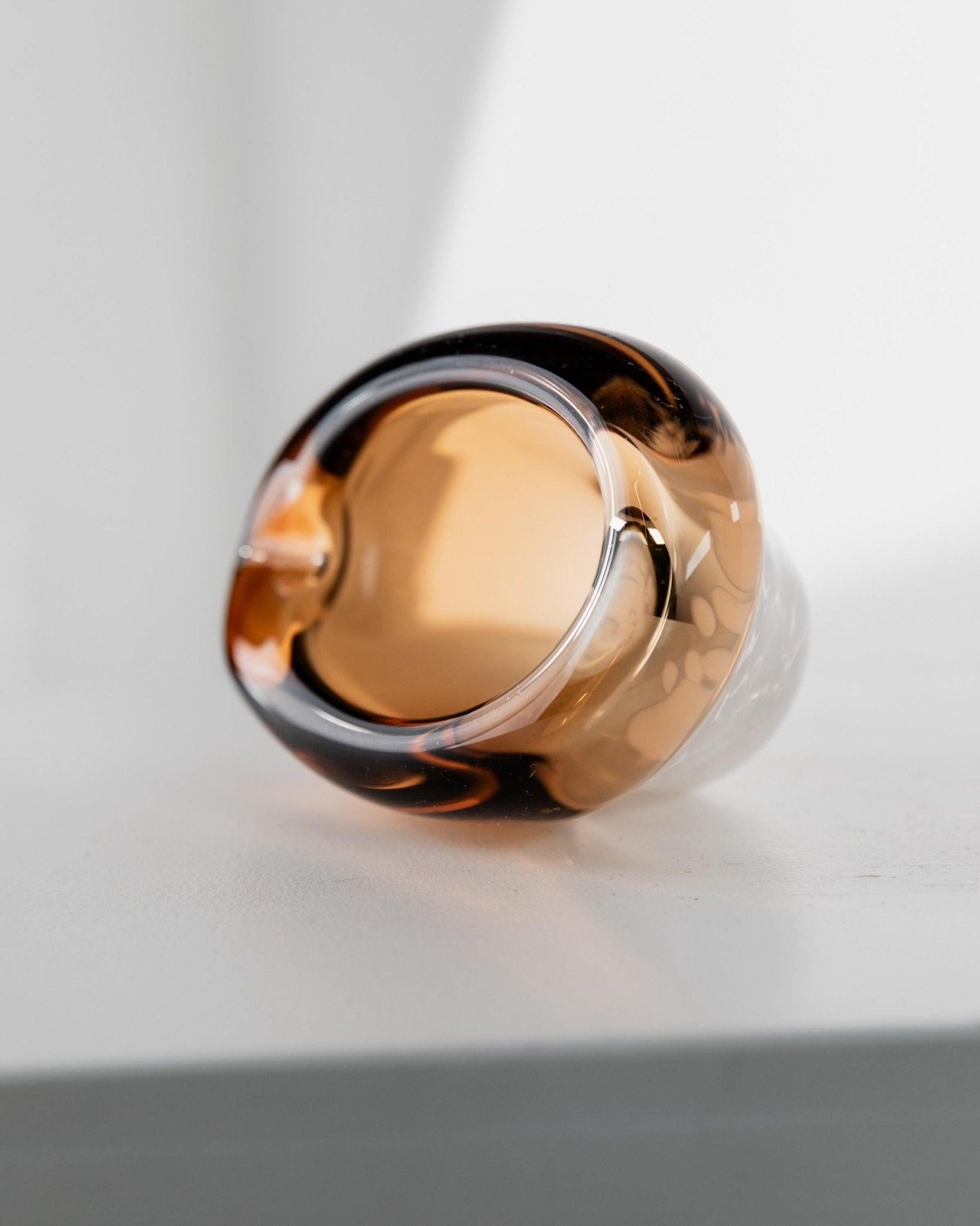 Vintage Glass Bowl Ashtray - Pavel Stejskal for Beranek Skrdlovice Czech Glass For Sale 3