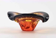 Vintage Glass Bowl Attr. to Seguso Vetri d'Arte, 1970s