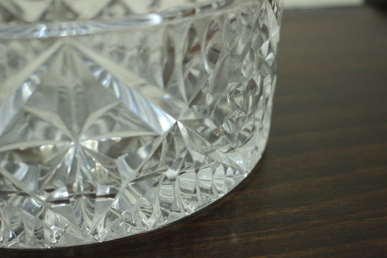 Mid-Century Modern Vintage Glass Bowl by Bohemia Glass, 1970s For Sale