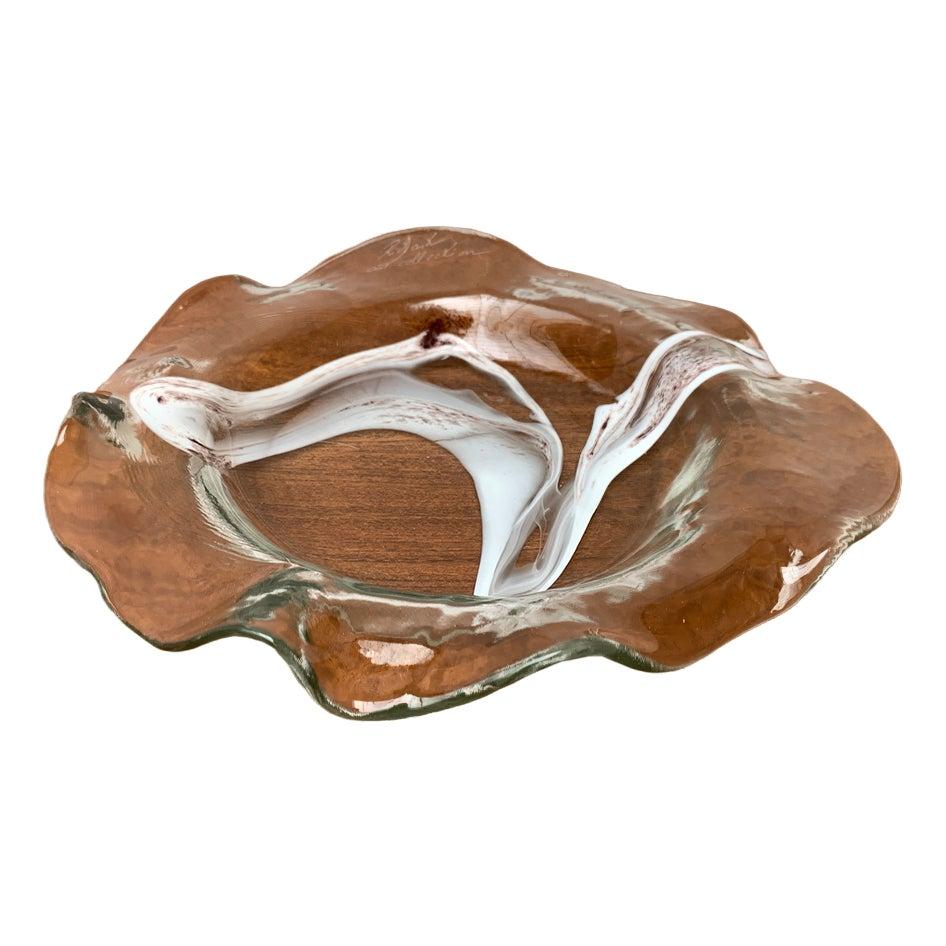 Bol en verre vintage par Hans Jürgen Richartz pour Richartz Art Collection, 1970