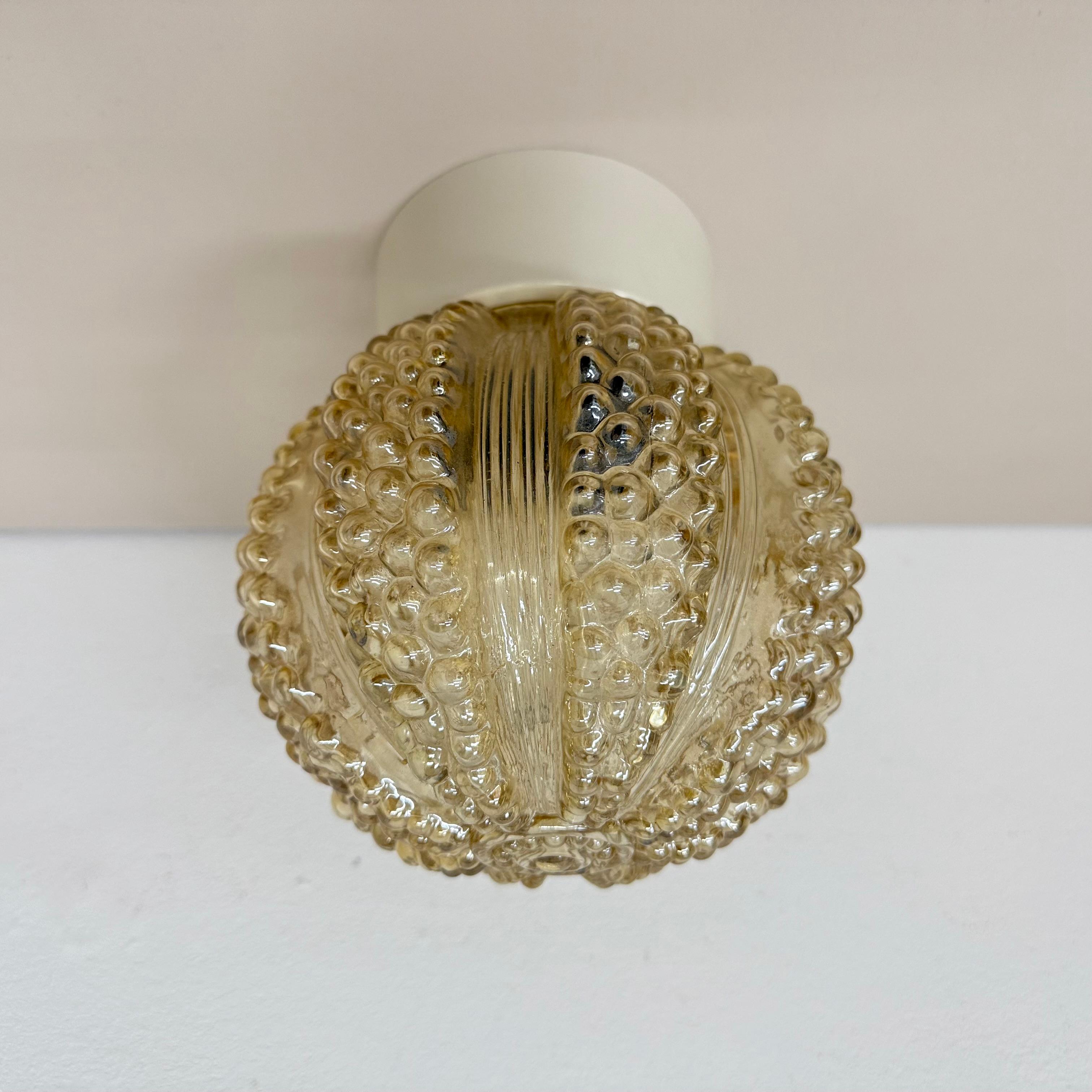 Vintage glass bubble ceiling lamp , 1970s For Sale 4