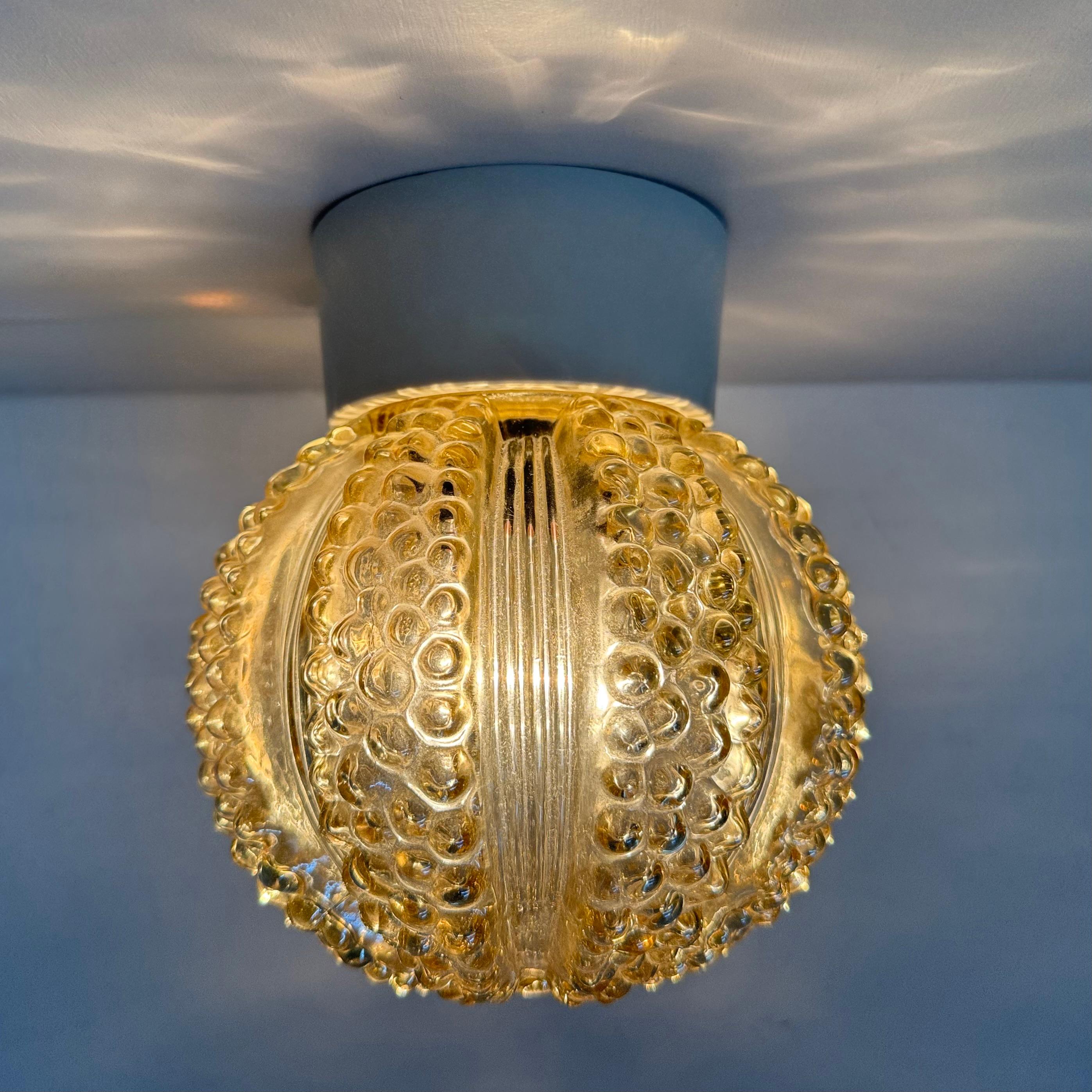Mid-Century Modern Vintage glass bubble ceiling lamp , 1970s For Sale