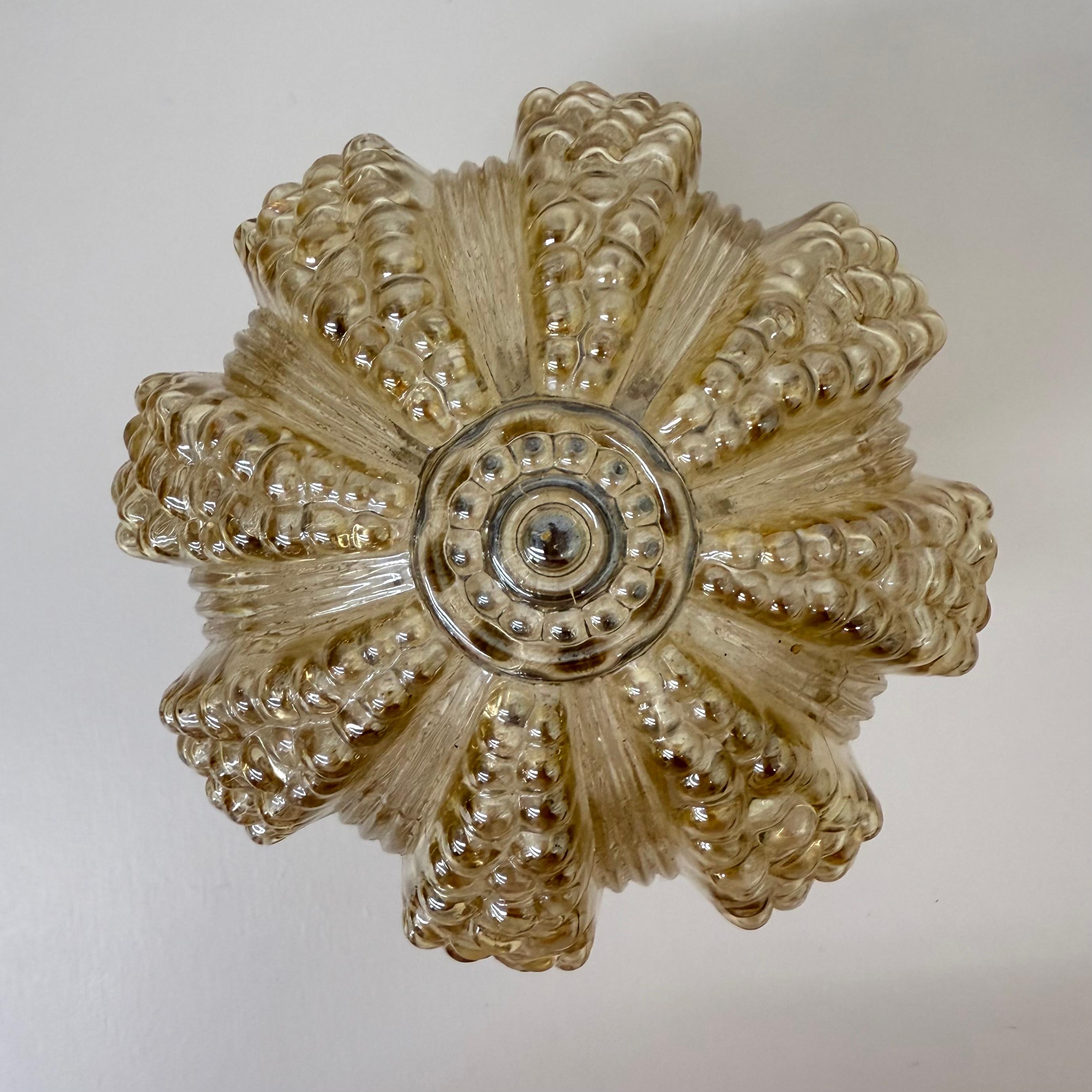 Late 20th Century Vintage glass bubble ceiling lamp , 1970s For Sale