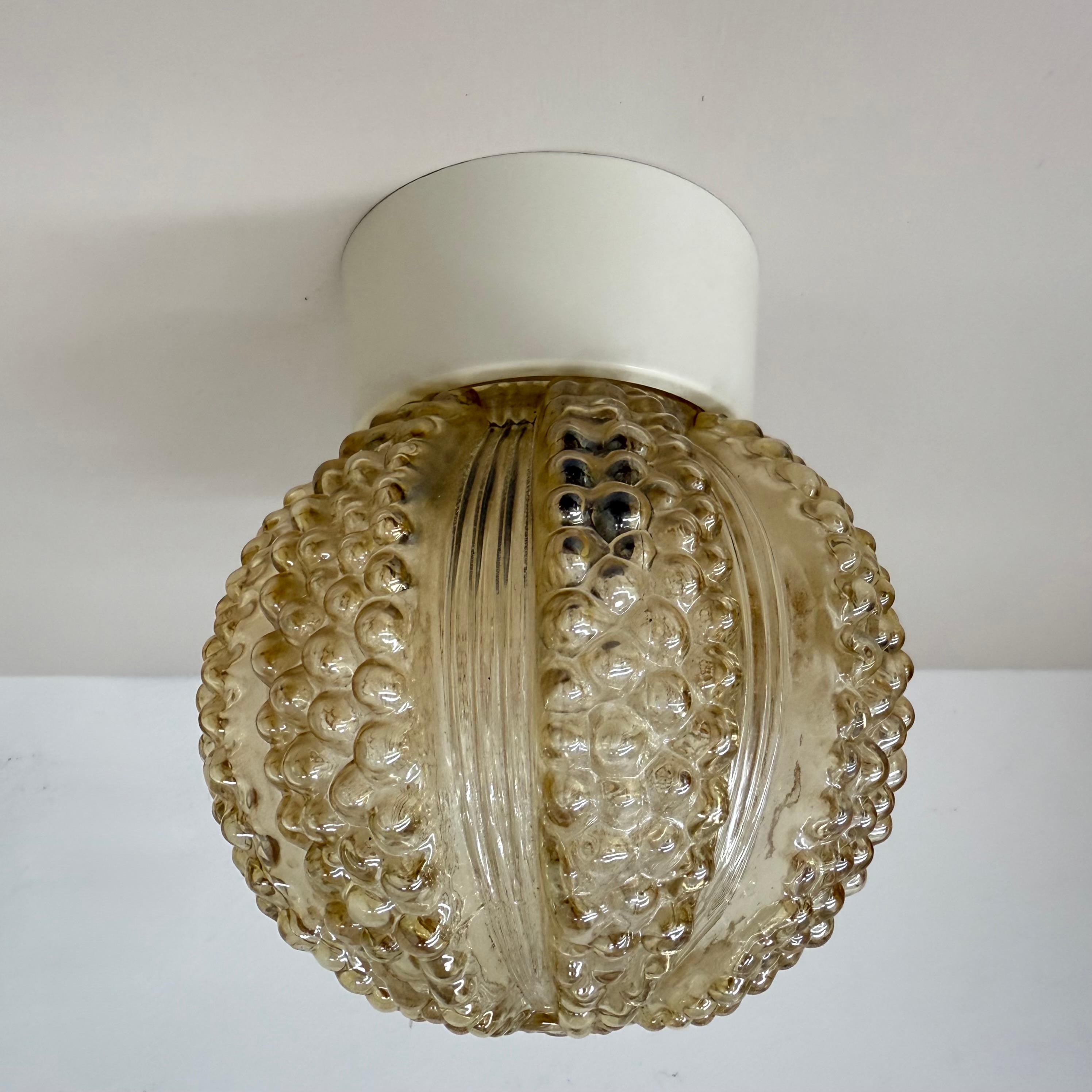 Vintage glass bubble ceiling lamp , 1970s For Sale 1