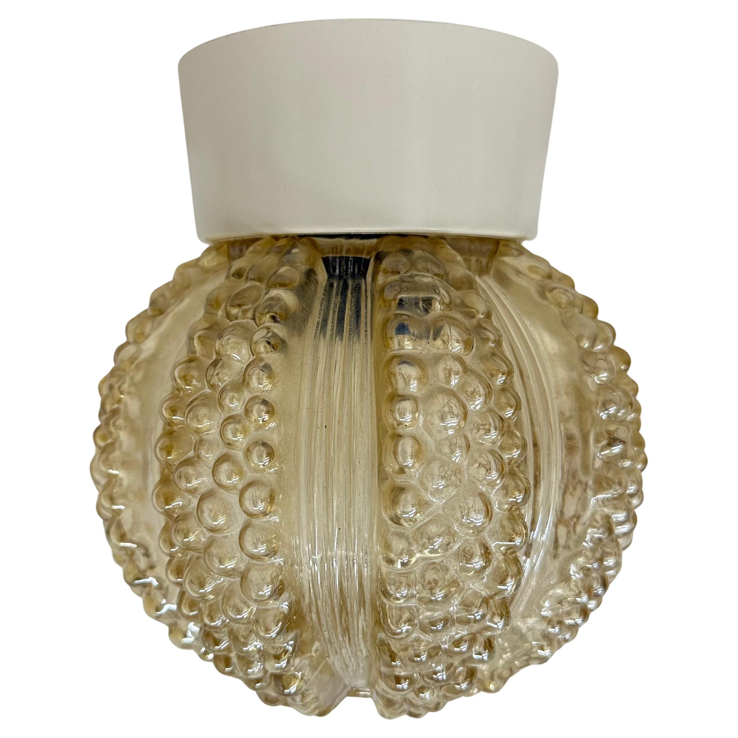 Lampada da soffitto a bolle di vetro vintage, anni '70