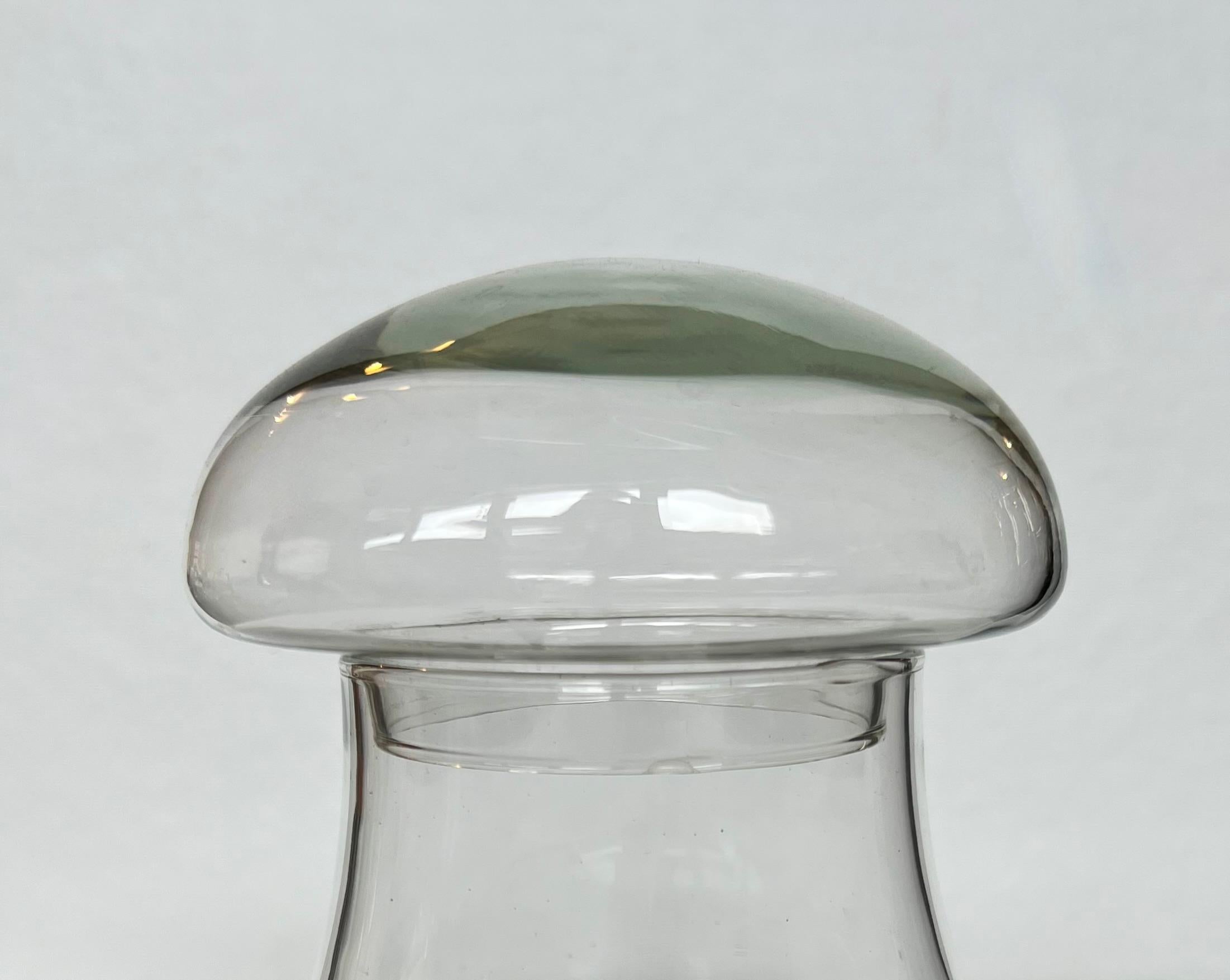Mid-Century Modern Vintage Glass Bubble Mushroom Jar For Sale