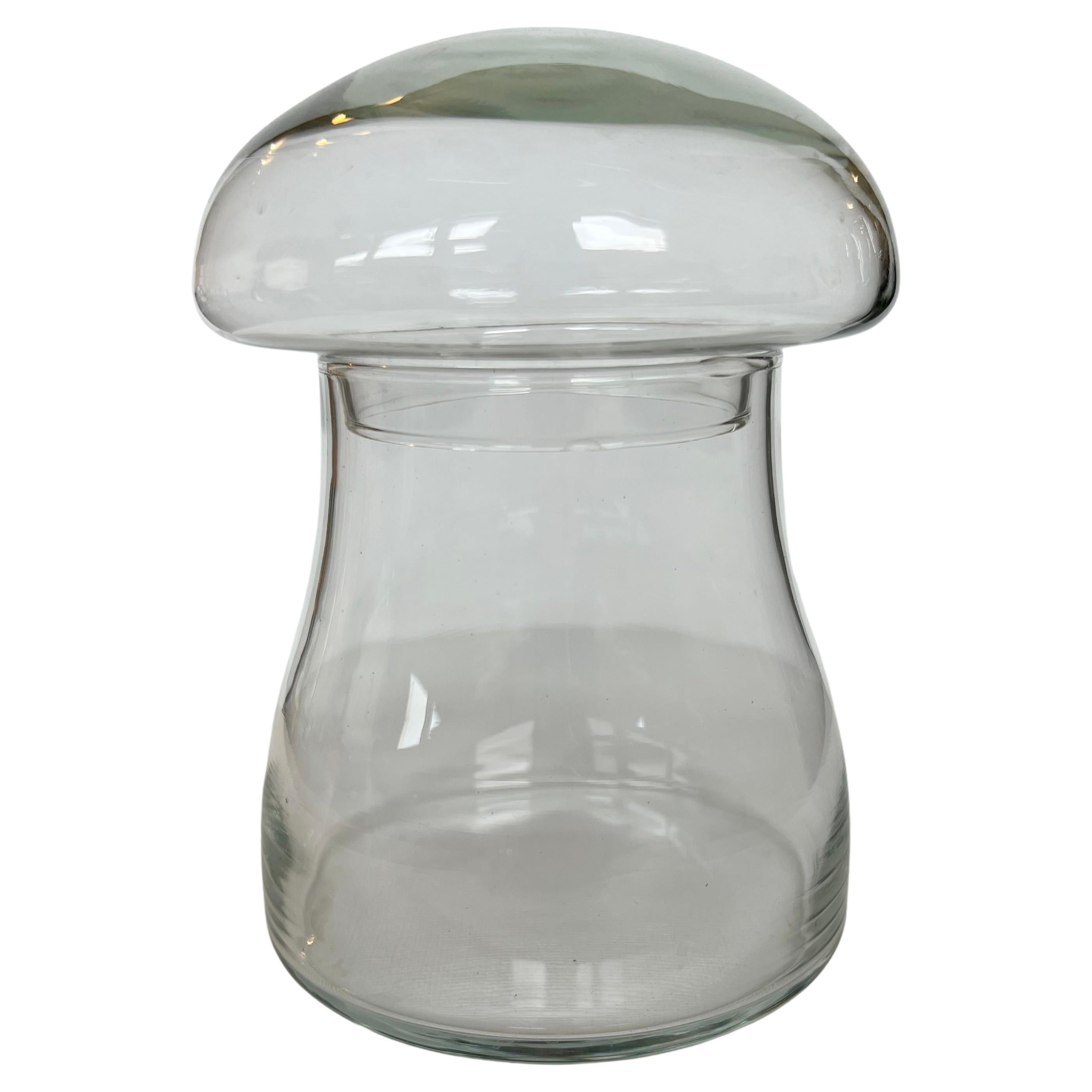 Vintage Glass Bubble Mushroom Jar For Sale