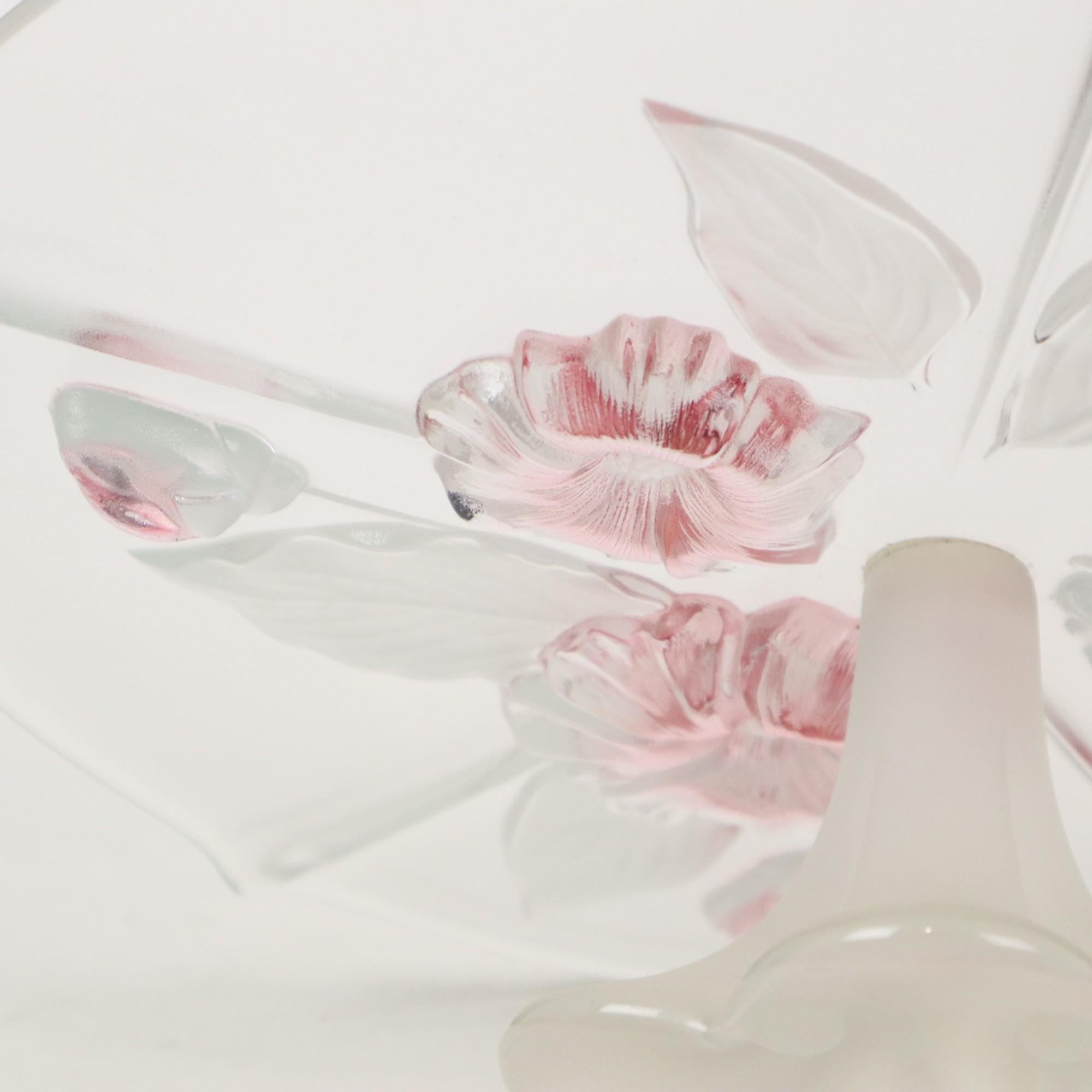Vintage Glass Cake Stand Cake Plateau Flowers Mikasa Calypso en vente 6
