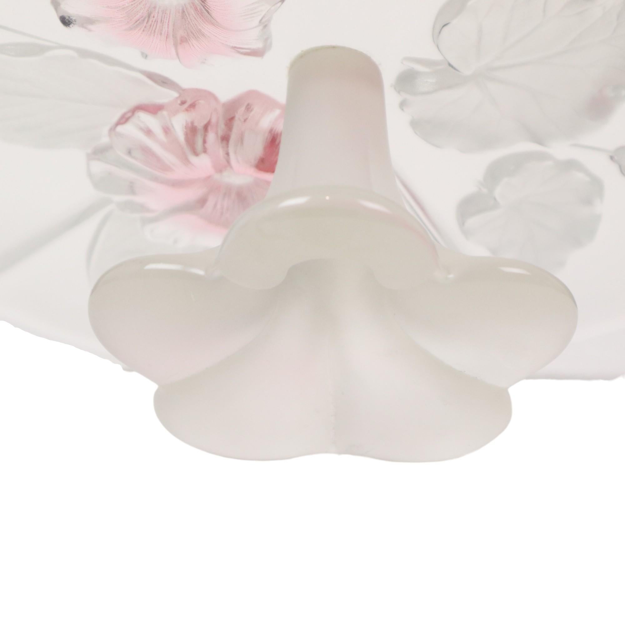 Vintage Glass Cake Stand Cake Plateau Flowers Mikasa Calypso en vente 7